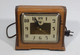 Antique Art Deco E. Ingraham Co. Bristol, Conn. Electric Plug-In Wooden Cased Alarm Clock Working - Treasure Valley Antiques & Collectibles