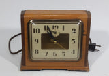 Antique Art Deco E. Ingraham Co. Bristol, Conn. Electric Plug-In Wooden Cased Alarm Clock Working - Treasure Valley Antiques & Collectibles