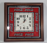 Vintage Enjoy Coca-Cola Coke Soda Pop Wooden Framed Glass Front Hannover Quartz Clock - Battery Operated - Treasure Valley Antiques & Collectibles