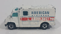 1989 Hot Wheels Workhorses American Ambulance White Die Cast Toy Car Emergency Paramedics Rescue Vehicle - Opening Rear Doors