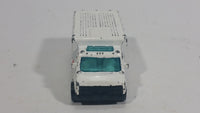 1989 Hot Wheels Workhorses American Ambulance White Die Cast Toy Car Emergency Paramedics Rescue Vehicle - Opening Rear Doors