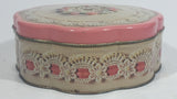 Vintage 1981 Avon Valentine's Day Pink Floral Flower Decor Sweets Chocolates Metal Tin Container