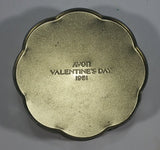 Vintage 1981 Avon Valentine's Day Pink Floral Flower Decor Sweets Chocolates Metal Tin Container