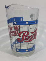 Pepsi-Cola Soda Pop Drink Blue and Red Stained Glass Clear Pitcher Beverage Collectible - Treasure Valley Antiques & Collectibles