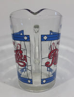 Pepsi-Cola Soda Pop Drink Blue and Red Stained Glass Clear Pitcher Beverage Collectible - Treasure Valley Antiques & Collectibles