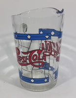 Pepsi-Cola Soda Pop Drink Blue and Red Stained Glass Clear Pitcher Beverage Collectible - Treasure Valley Antiques & Collectibles