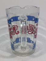 Pepsi-Cola Soda Pop Drink Blue and Red Stained Glass Clear Pitcher Beverage Collectible - Treasure Valley Antiques & Collectibles