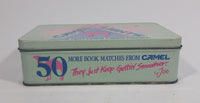 1992 Camel Lights Cigarettes Smokes Match Packs Hinged Tin Metal Container Tobacco Collectible - Empty