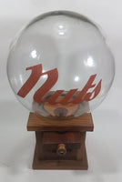 Vintage Glass Globe Wooden Based Peanut Nut Dispenser Bar Pub Lounge Collectible - Treasure Valley Antiques & Collectibles