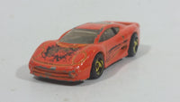 1997 Hot Wheels Street Beasts Jaguar XJ220 Orange Die Cast Toy Car Vehicle - Treasure Valley Antiques & Collectibles