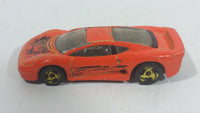 1997 Hot Wheels Street Beasts Jaguar XJ220 Orange Die Cast Toy Car Vehicle - Treasure Valley Antiques & Collectibles