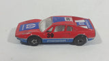 Vintage 1985-88 Matchbox No. 70 Ferrari 308 GTB Pioneer 39 Red Blue Die Cast Toy Race Car Vehicle