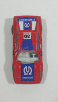 Vintage 1985-88 Matchbox No. 70 Ferrari 308 GTB Pioneer 39 Red Blue Die Cast Toy Race Car Vehicle