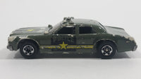 1989 Hot Wheels Color Racers Highway Patrol Dodge Monaco Dark Army Green Die Cast Toy Car Police Star Taxi Emergency Vehicle