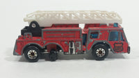 1982 Matchbox Fire Engine Ladder Truck Red Die Cast Toy Car Emergency Rescue Firefighting Vehicle - Treasure Valley Antiques & Collectibles