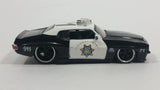 Jada Big Time Muscle 1971 Pontiac GTO Police Highway Patrol 71 "The Judge" Black and White Die Cast Toy Cop Vehicle - Treasure Valley Antiques & Collectibles