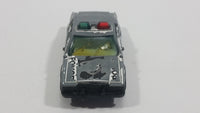 1987 Matchbox Ford LTD Police White Black Die Cast Toy Cop Car Vehicle - Heavy paint wear