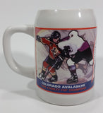 Rare 1996 NHL Ice Hockey Stanley Cup Championship Colorado Avalanche White Ceramic Beer Stein Mug Sports Collectible