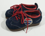 Very Rare Vintage 1970s Zero Gravity Pepsi Cola Soda Pop Toddler Baby Kid's Dark Blue Suede Shoes Collectible