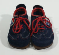 Very Rare Vintage 1970s Zero Gravity Pepsi Cola Soda Pop Toddler Baby Kid's Dark Blue Suede Shoes Collectible