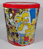 2003 The Simpsons Limited Edition Doritos Nacho Chips Large Round Tin Metal Canister Television Cartoon Collectible