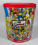 2003 The Simpsons Limited Edition Doritos Nacho Chips Large Round Tin Metal Canister Television Cartoon Collectible