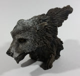 Wolves Wolf Head Coming Out Of A Log Resin Wildlife Sculpture