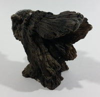 Wolves Wolf Head Coming Out Of A Log Resin Wildlife Sculpture