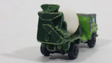 Vintage Yatming Cement Mixer Truck Dark Green Lime Green White Die Cast Toy Car Vehicle