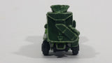 Vintage Yatming Cement Mixer Truck Dark Green Lime Green White Die Cast Toy Car Vehicle