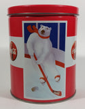 Coca-Cola Coke Soda Pop Drink Beverage Polar Bear Red and White Round Tin Metal Canister Collectible - Treasure Valley Antiques & Collectibles