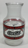 Vintage 1970s Godfather's Pizza Coca-Cola Coke Soda Pop Red Black Stained Glass Style Carafe Juice Decanter