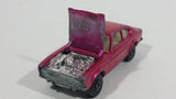 Vintage 1970 Lesney Products Matchbox Superfast Ford Capri Magenta Pink No. 54 Die Cast Toy Car Vehicle with Opening Hood