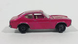 Vintage 1970 Lesney Products Matchbox Superfast Ford Capri Magenta Pink No. 54 Die Cast Toy Car Vehicle with Opening Hood