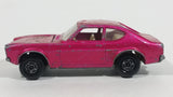 Vintage 1970 Lesney Products Matchbox Superfast Ford Capri Magenta Pink No. 54 Die Cast Toy Car Vehicle with Opening Hood