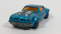 Vintage 1975 Lesney Products Matchbox Superfast Pontiac Firebird No. 4 Teal Blue Aqua Die Cast Toy Car Vehicle - Treasure Valley Antiques & Collectibles