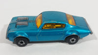 Vintage 1975 Lesney Products Matchbox Superfast Pontiac Firebird No. 4 Teal Blue Aqua Die Cast Toy Car Vehicle - Treasure Valley Antiques & Collectibles