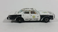 1980s Yatming Dodge Monaco Sheriff Highway Patrol 18 Police Cop White Black Die Cast Toy Car Emergency Rescue Vehicle - Treasure Valley Antiques & Collectibles