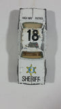 1980s Yatming Dodge Monaco Sheriff Highway Patrol 18 Police Cop White Black Die Cast Toy Car Emergency Rescue Vehicle - Treasure Valley Antiques & Collectibles