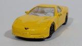 Welly 1999 Chevrolet Corvette Yellow 1/60 Scale No. 2023 Die Cast Toy Car Vehicle