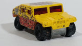 2004 Hot Wheels Scrapheads Humvee General Corp Yellow Die Cast Toy Car Vehicle