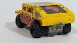 2004 Hot Wheels Scrapheads Humvee General Corp Yellow Die Cast Toy Car Vehicle - Treasure Valley Antiques & Collectibles