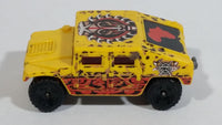 2004 Hot Wheels Scrapheads Humvee General Corp Yellow Die Cast Toy Car Vehicle