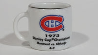 NHL Stanley Cup Crazy Mini Mug Montreal Canadiens 1973 Champs W/ Opponent & Score - Treasure Valley Antiques & Collectibles