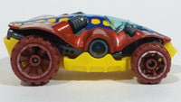 2013 Hot Wheels Imagination Dino Riders Swamp Buggy Burnt Orange with Blue Die Cast Toy Car Vehicle