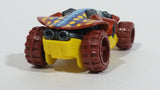 2013 Hot Wheels Imagination Dino Riders Swamp Buggy Burnt Orange with Blue Die Cast Toy Car Vehicle