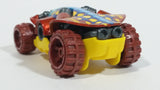 2013 Hot Wheels Imagination Dino Riders Swamp Buggy Burnt Orange with Blue Die Cast Toy Car Vehicle