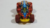 2013 Hot Wheels Imagination Dino Riders Swamp Buggy Burnt Orange with Blue Die Cast Toy Car Vehicle