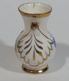 Vintage Best Bone Denton China England Floral Gold Trim Miniature Vase