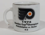 NHL Stanley Cup Crazy Mini Mug Philadelphia Flyers 1974 Champs W/ Opponent & Score - Treasure Valley Antiques & Collectibles